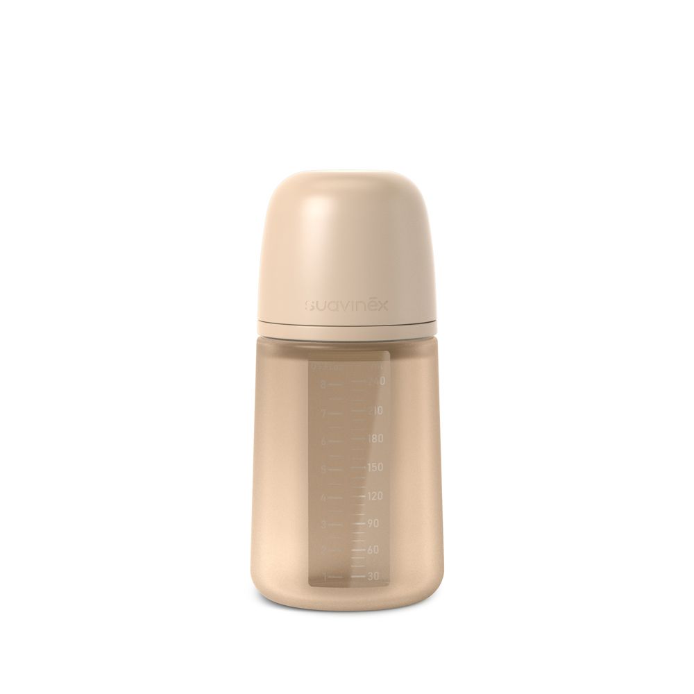 E-shop SUAVINEX | DOJČENSKÁ FĽAŠA 240 ml M COLOUR ESSENCE - krémová
