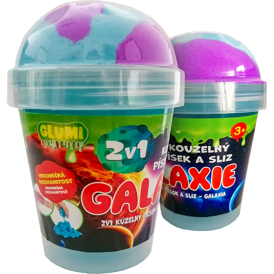 E-shop GLUMI 2v1 Kúzelný piesok a sliz Galaxie