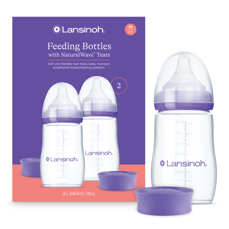 E-shop Lansinoh Dojčenská fľaša 240ml DUOPACK s NaturalWave TM cumlíkom (M)