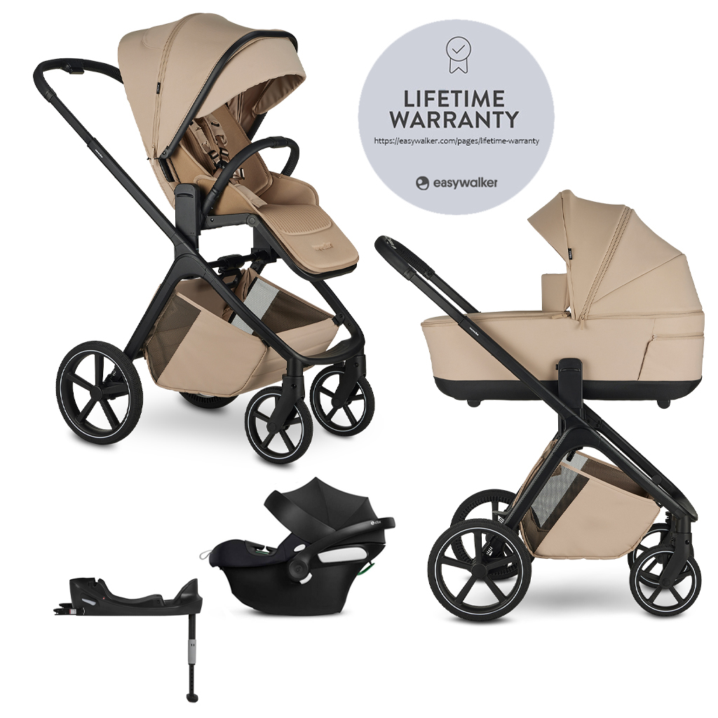 E-shop EASYWALKER Kočík kombinovaný Zoey Almond Taupe + CBX By CYBEX Aton B2 i-Size + základňa