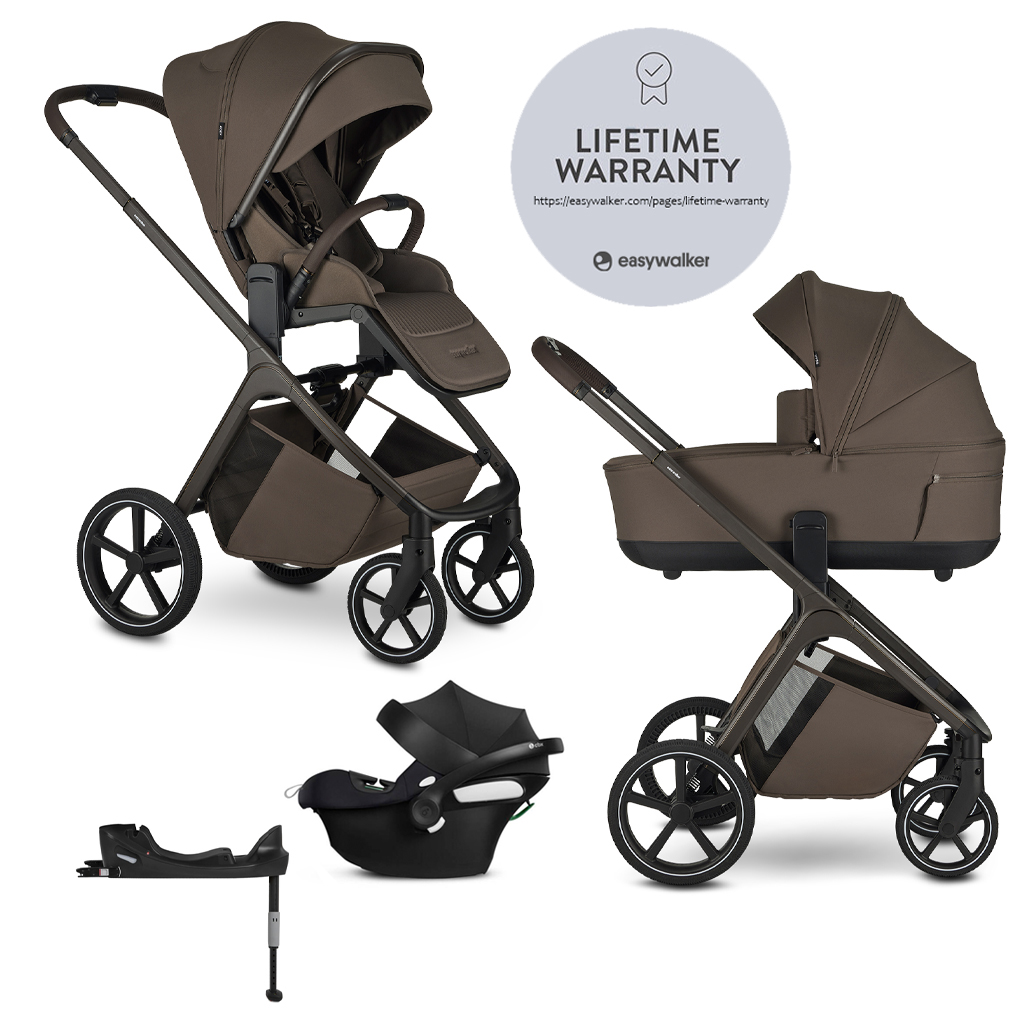 E-shop EASYWALKER Kočík kombinovaný Zoey Chestnut Brown + CBX By CYBEX Aton B2 i-Size + základňa