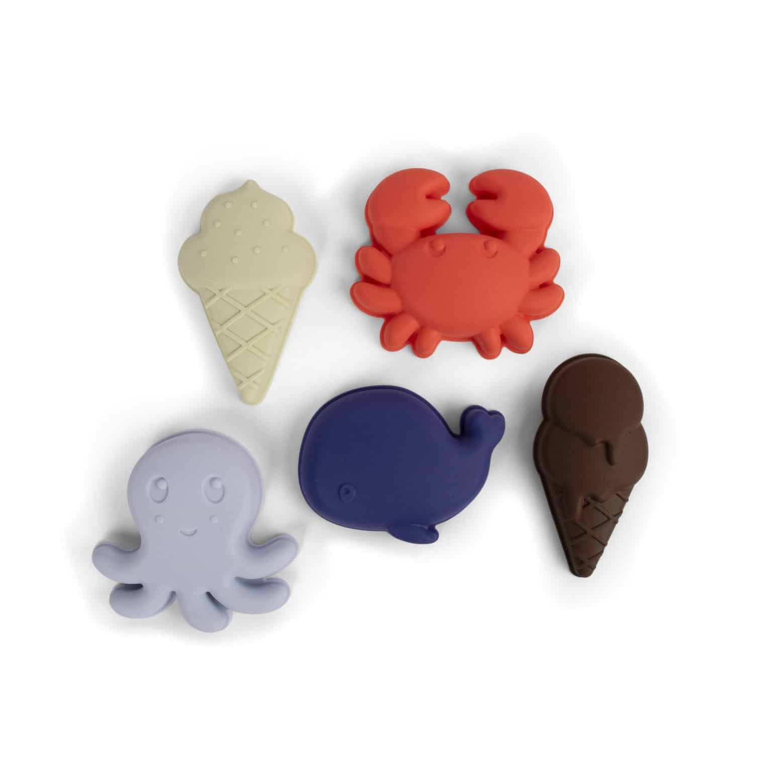 E-shop SILIKÓNOVÉ FORMIČKY DO PIESKU FILIBABBA - BLUE MIX - 5 KUSOV