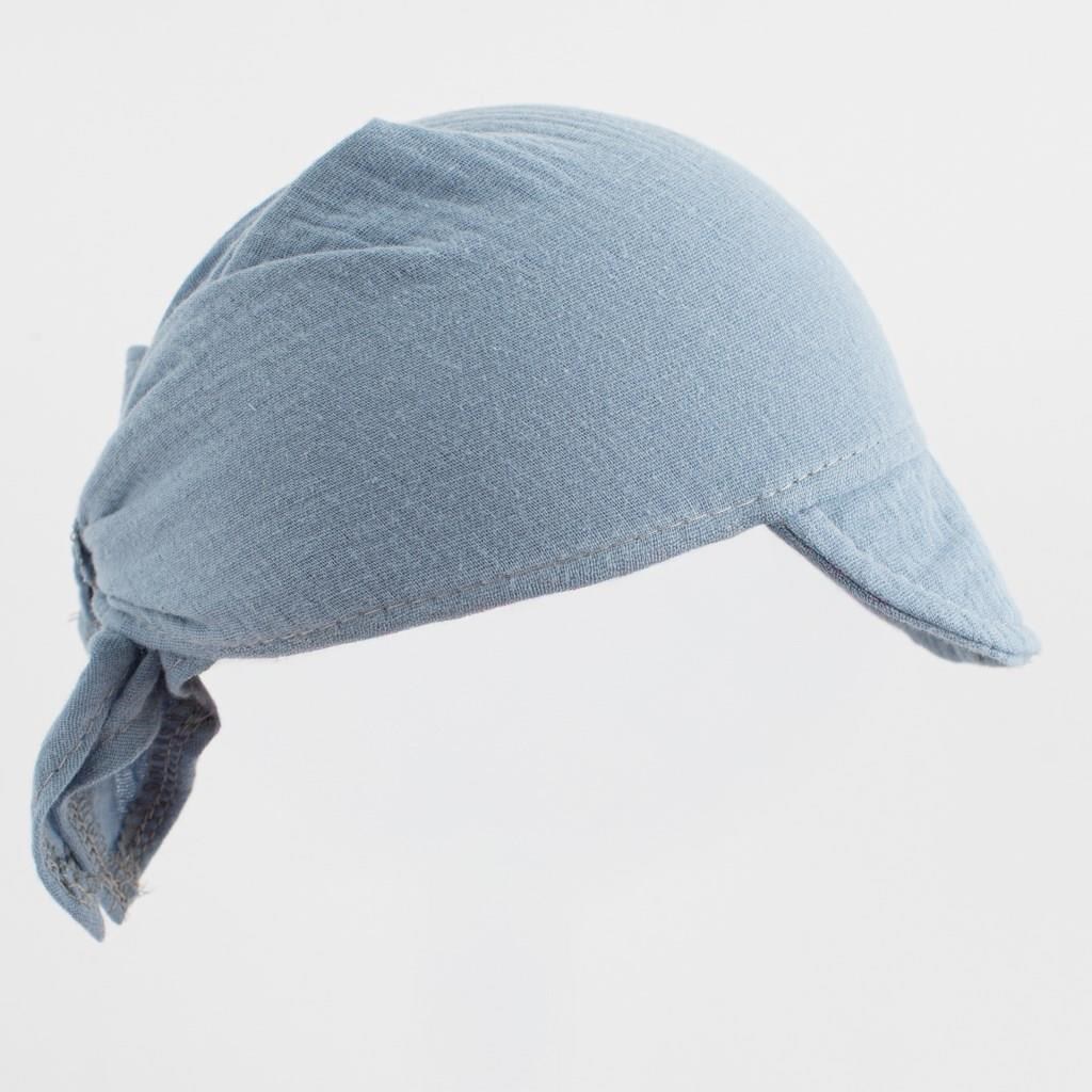 E-shop Detská letná mušelínová šatka so šiltom New Baby blue, 80/86 - 58160