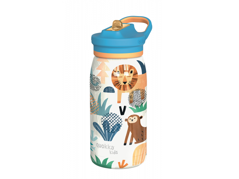 E-shop Quokka Nerezová termofľaša s náustkom Pop Kids Safari 445 ml