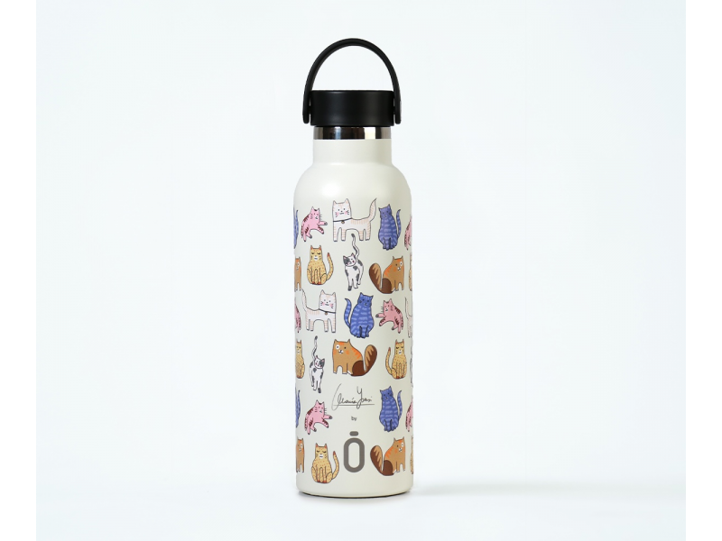 E-shop Runbott Termofľaša 600 ml Cats White