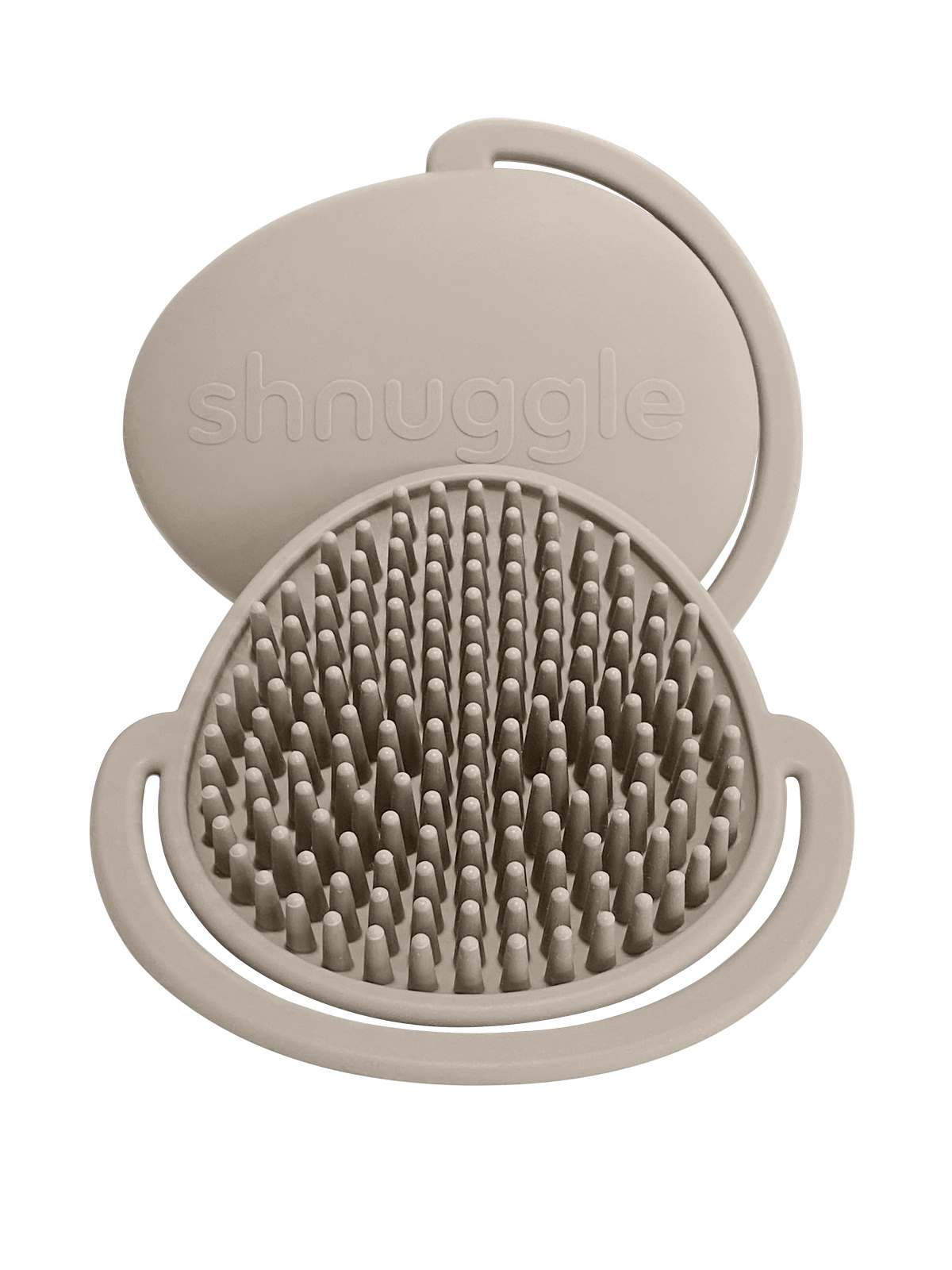 E-shop Shnuggle detská silikónová kefa farba:taupe