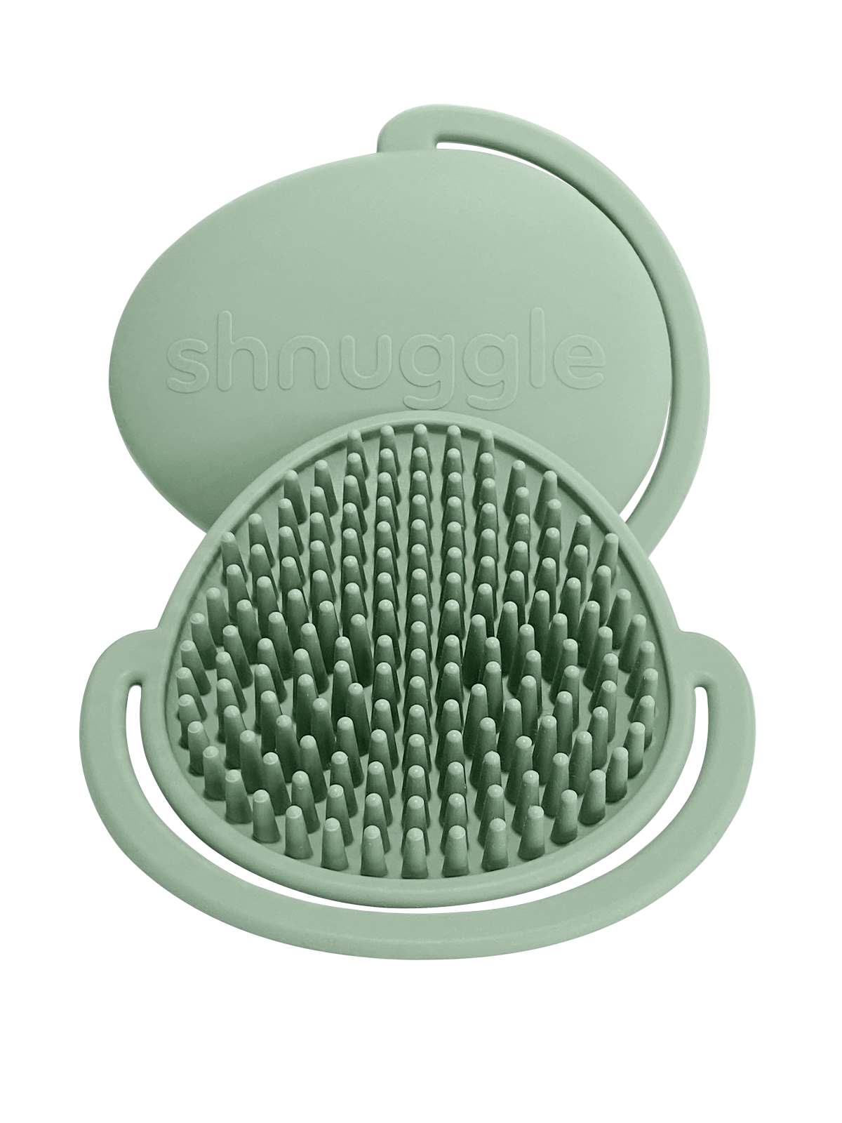 E-shop Shnuggle detská silikónová kefa farba:eucalyptus