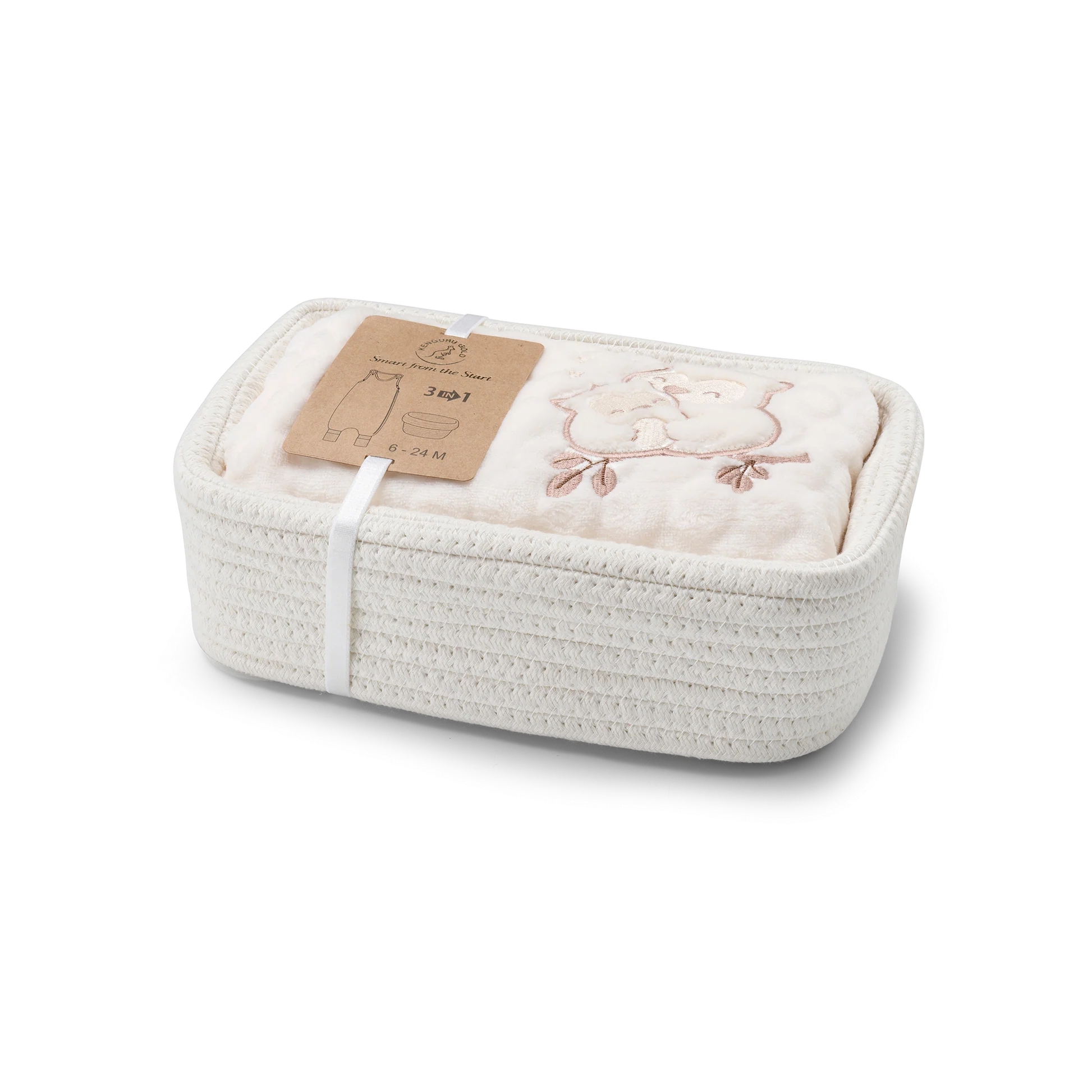E-shop Kenguru Gold darčekový košík 1507, 0-3m owl