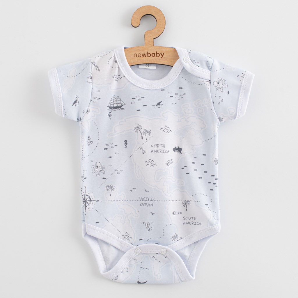 E-shop Dojčenské body s krátkym rukávom New Baby For Babies ocean, 56 (0-3m) - 57900