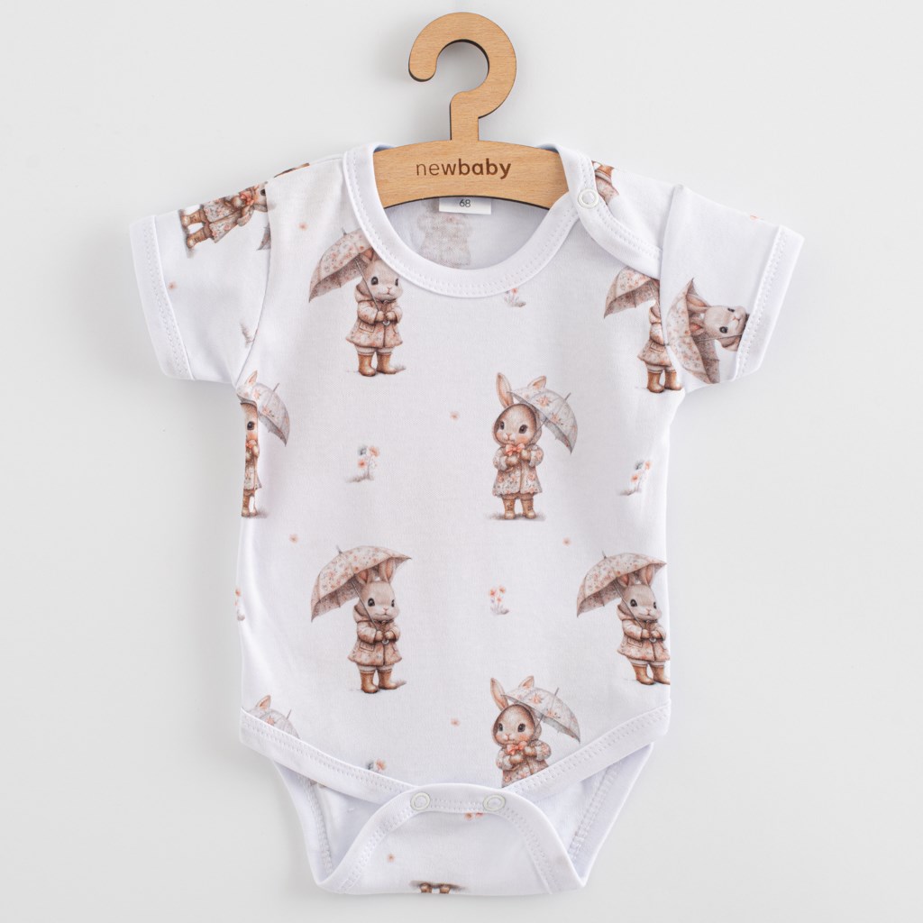 E-shop Dojčenské body s krátkym rukávom New Baby For Babies bunny, 56 (0-3m) - 57913