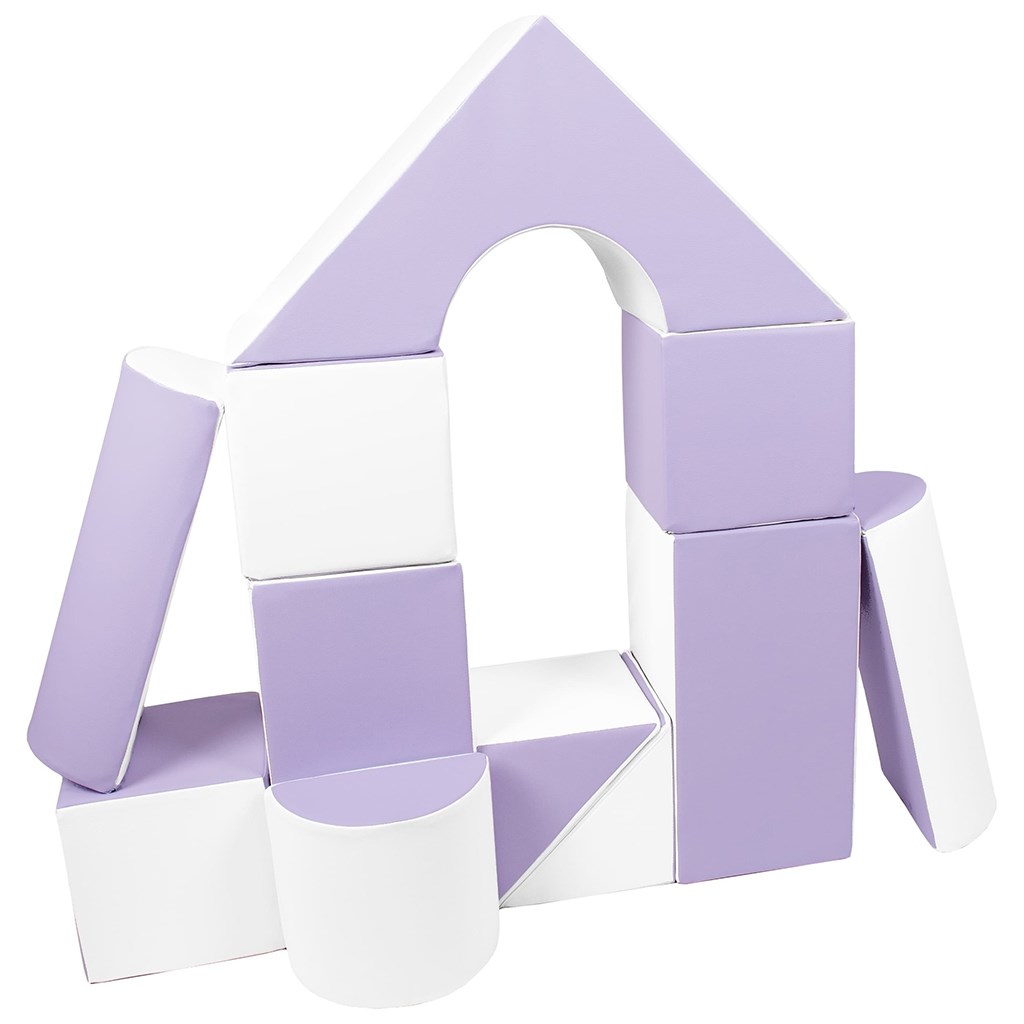 E-shop Vell Penové kocky-obria stavebnica 11 ks white-lilac - 58459