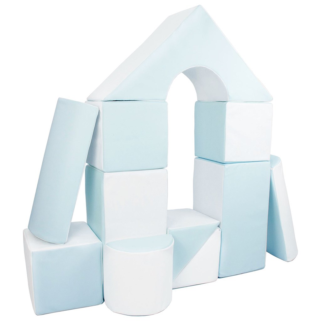 E-shop Vell Penové kocky-obria stavebnica 11 ks white-blue - 58463