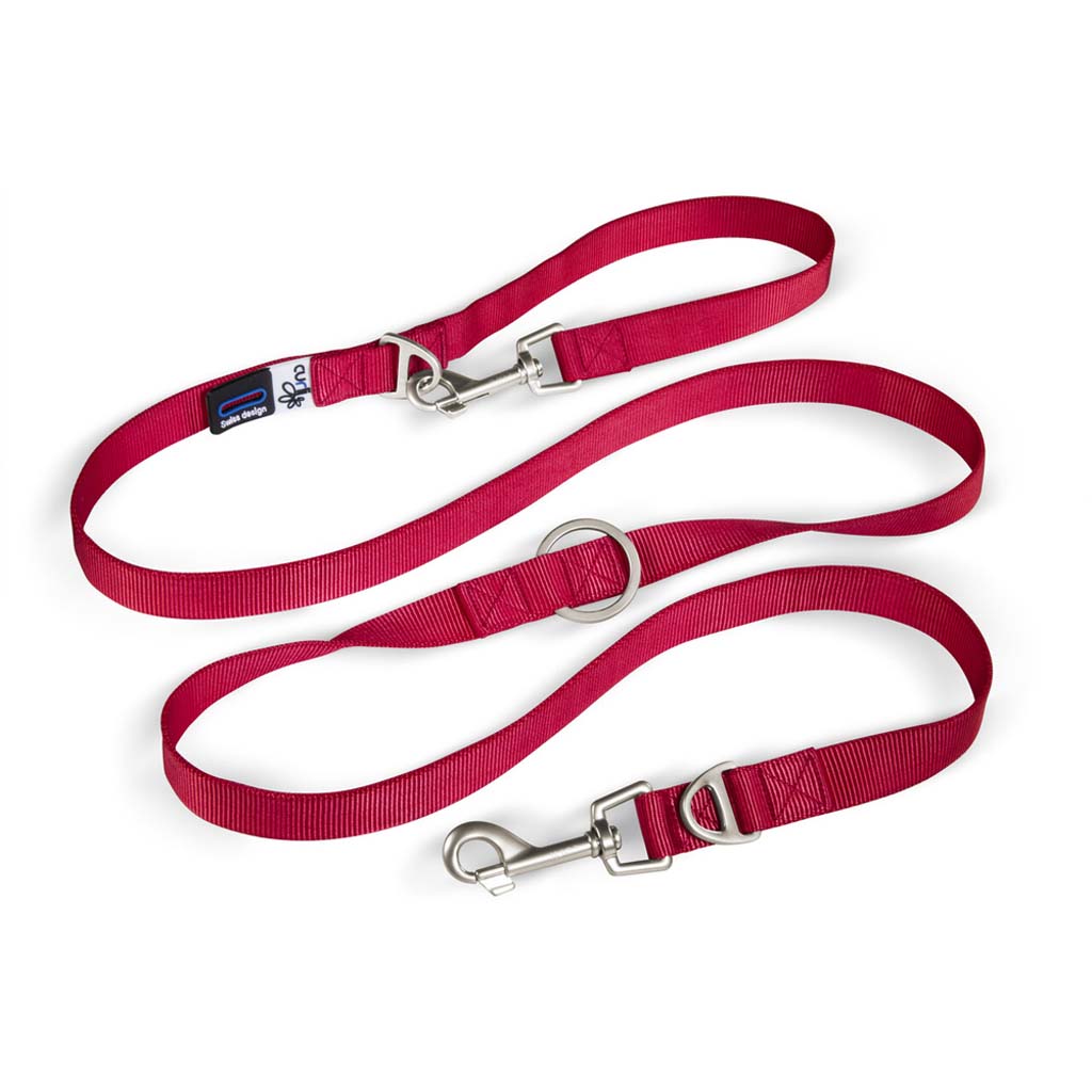 E-shop CURLI Nastaviteľné vodítko pre psov Nylon Red L 200x2 cm
