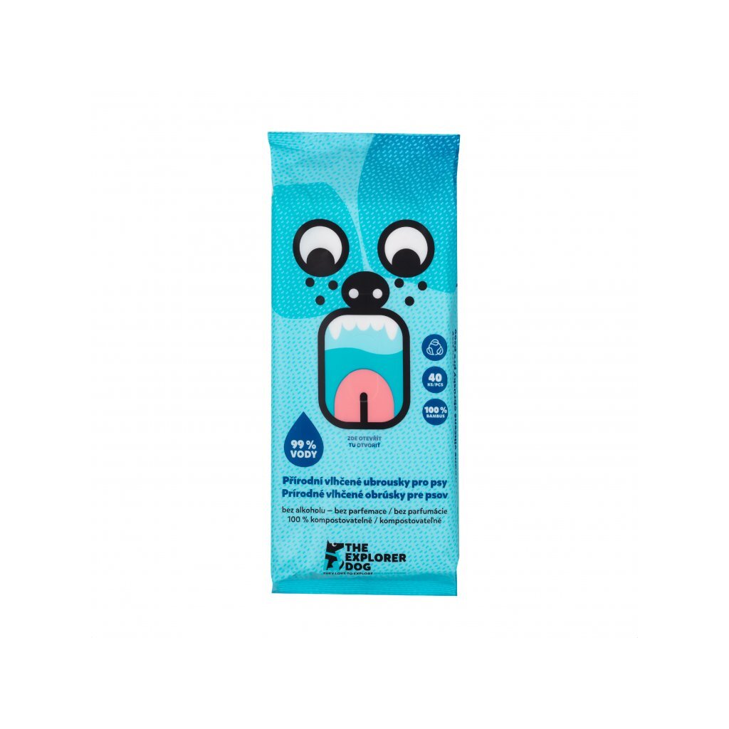 E-shop EXPLORER DOG 100% BIO odbúrateľné vlhčené obrúsky 40 ks