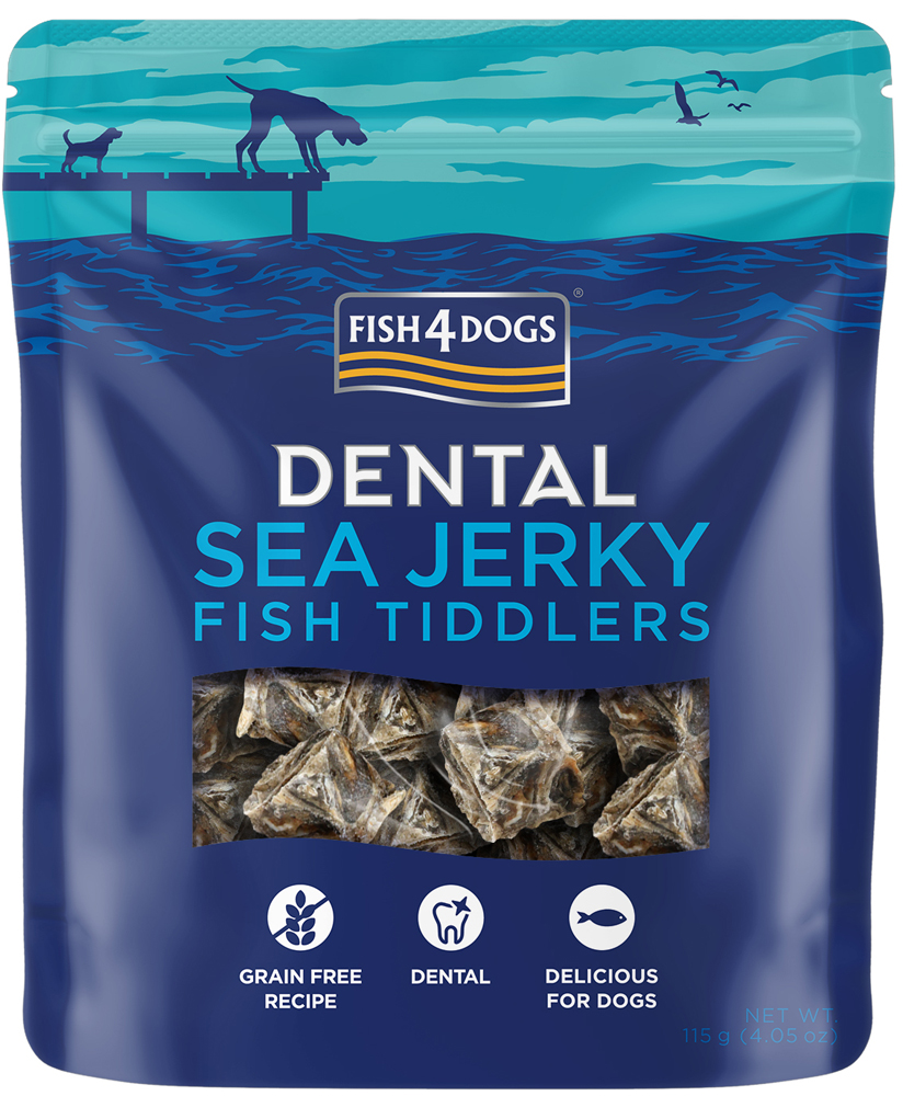 E-shop FISH4DOGS Maškrty pre psov DENTAL SEA morská ryba - rybičky 115 g