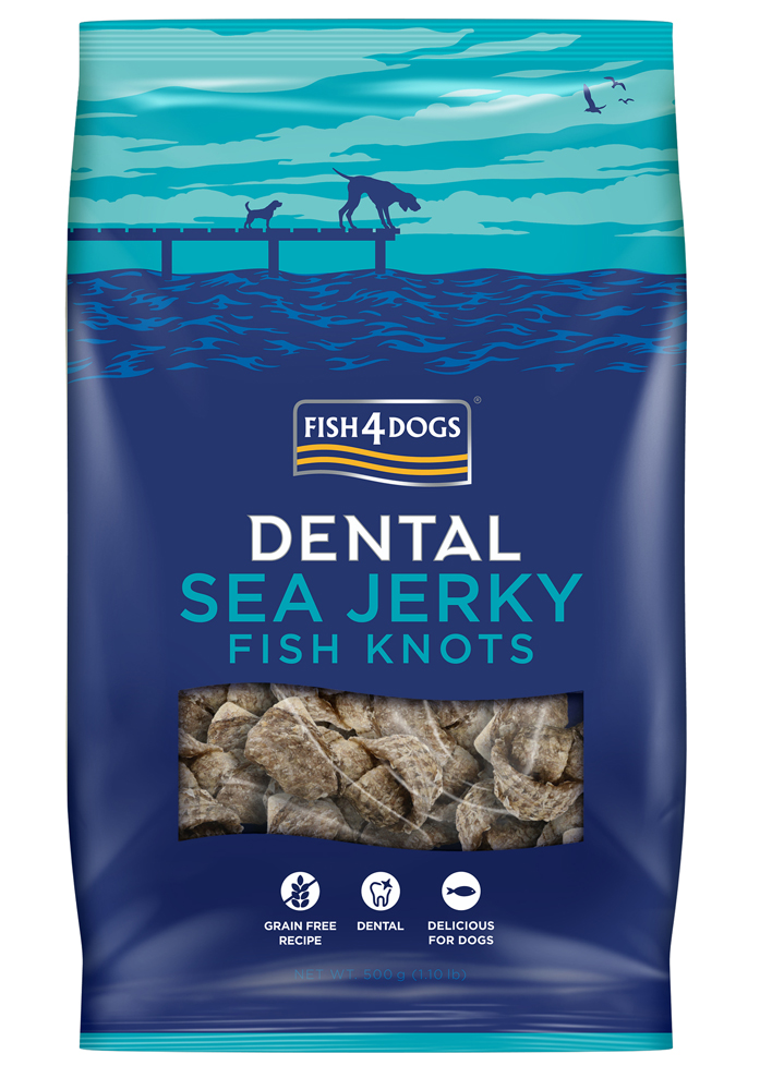 E-shop FISH4DOGS Maškrty pre psov DENTAL SEA morská ryba - uzlíky 500 g