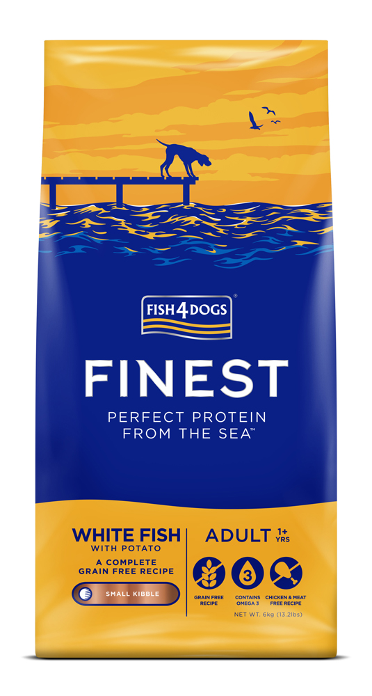 E-shop FISH4DOGS Granule malé pre dospelých psov Finest biela ryba so zemakmi 6kg, 1+