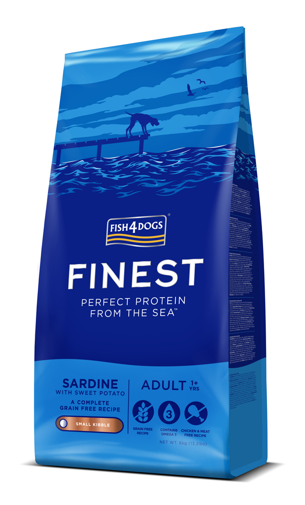 E-shop FISH4DOGS Granule malé pre dospelých psov Finest sardínka so sladkými zemiakmi 6kg, 1+