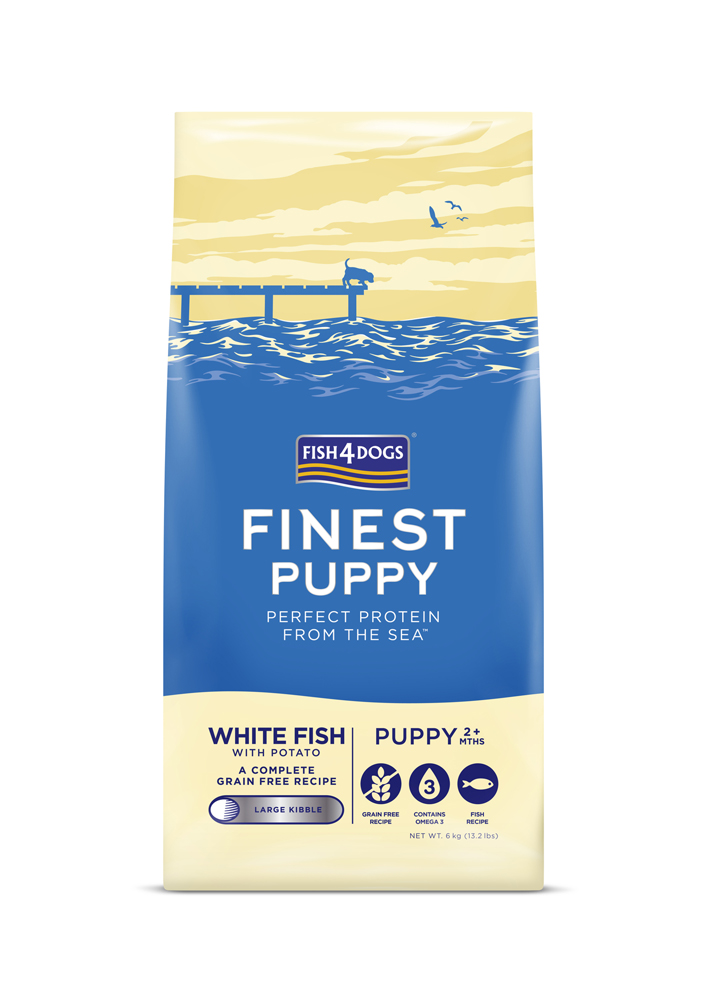E-shop FISH4DOGS Granule veľké pre šteniatka Finest biela ryba so zemiakmi 6kg, 2m+