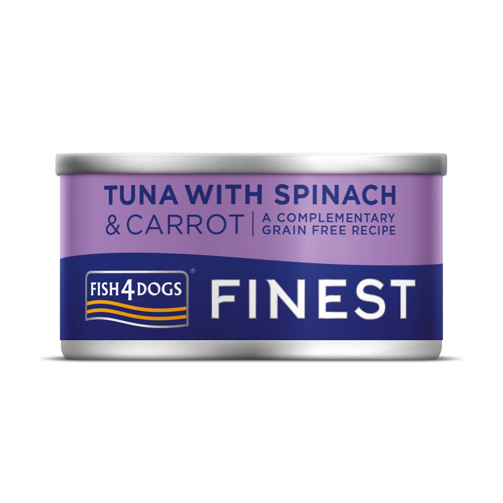 E-shop FISH4DOGS Konzerva pre psov Finest tuniak s mrkvou a špenátom 85g