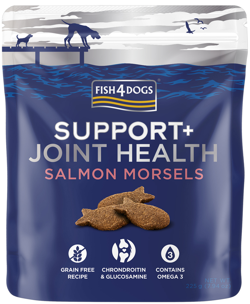E-shop FISH4DOGS Maškrty pre psov SUPPORT+ zdravia kĺbov s losos 225 g