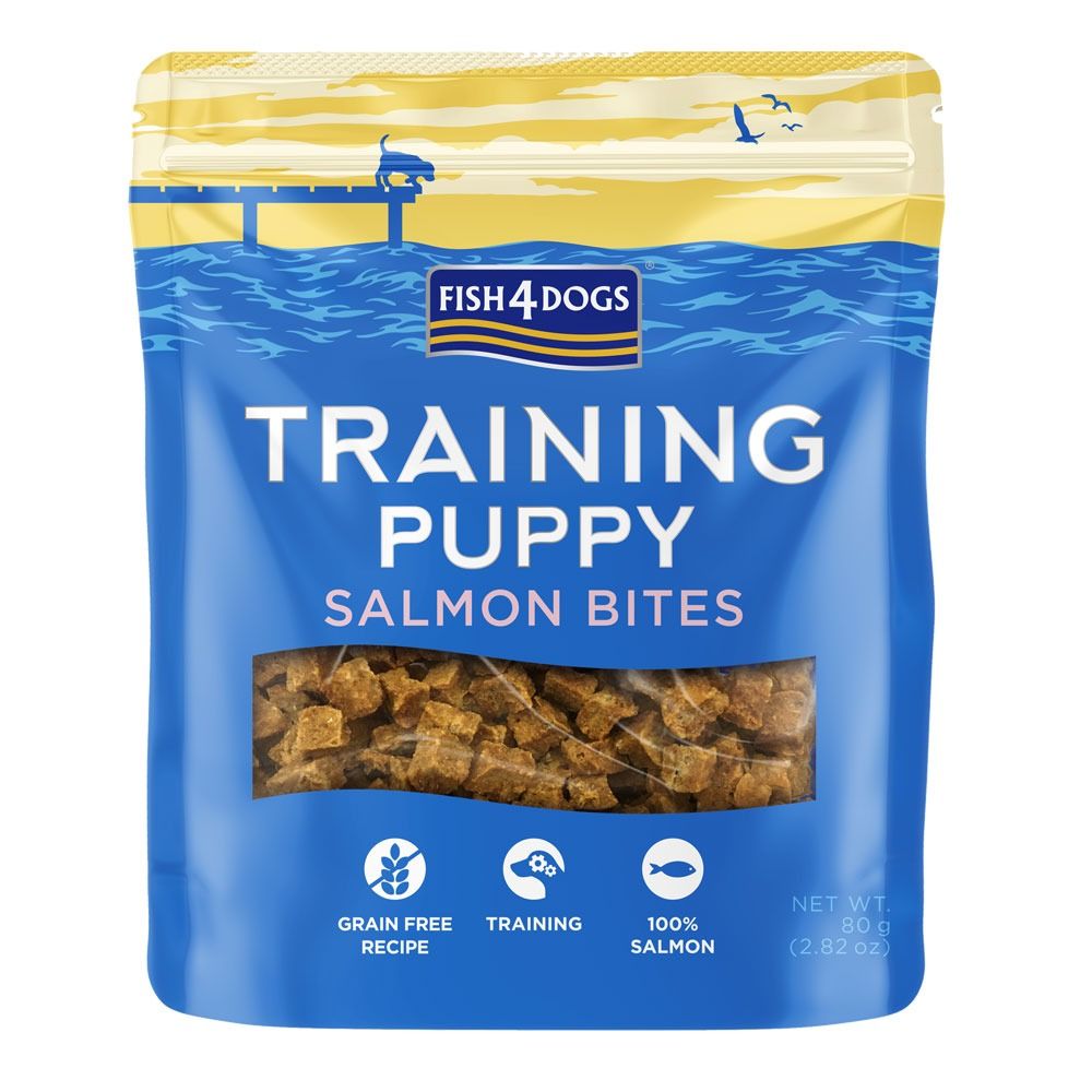 E-shop FISH4DOGS Maškrty pre šteniatka TRAINING losos 80 g
