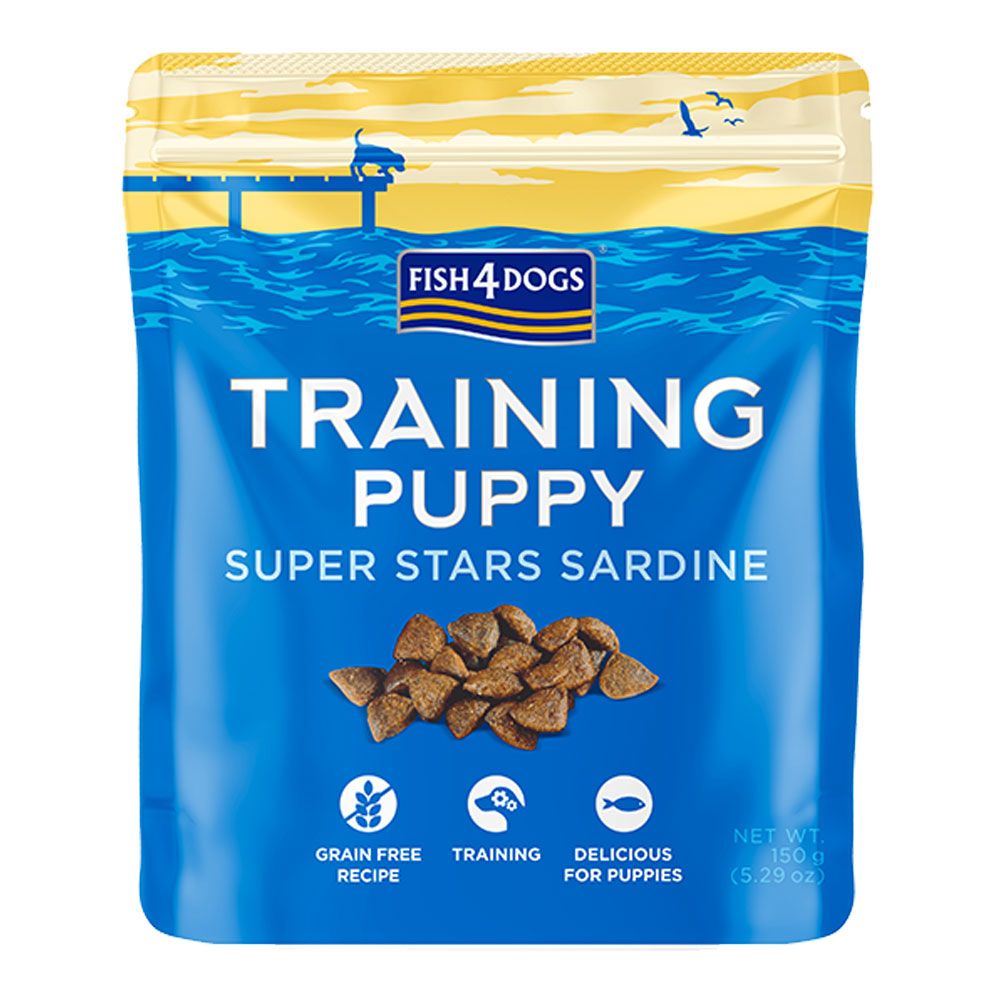 E-shop FISH4DOGS Maškrty pre šteniatka TRAINING sardinka 150 g