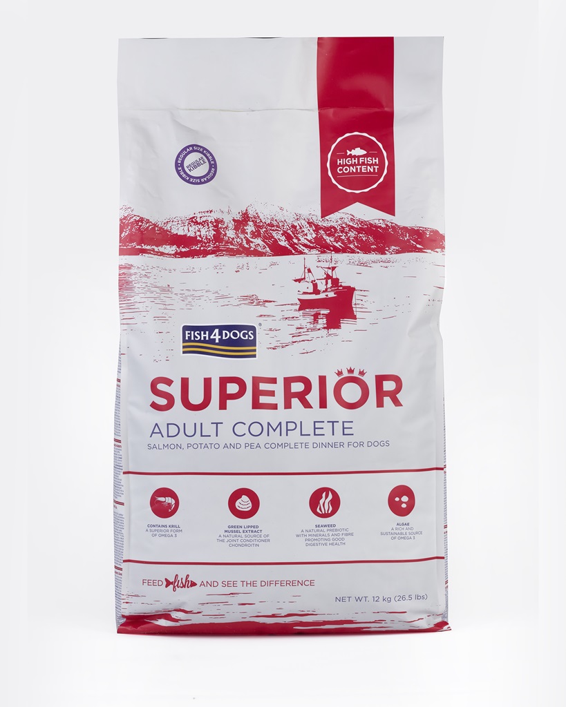 E-shop FISH4DOGS Granule veľké pre dospelých psov Superior losos so zemiakmi 12 kg