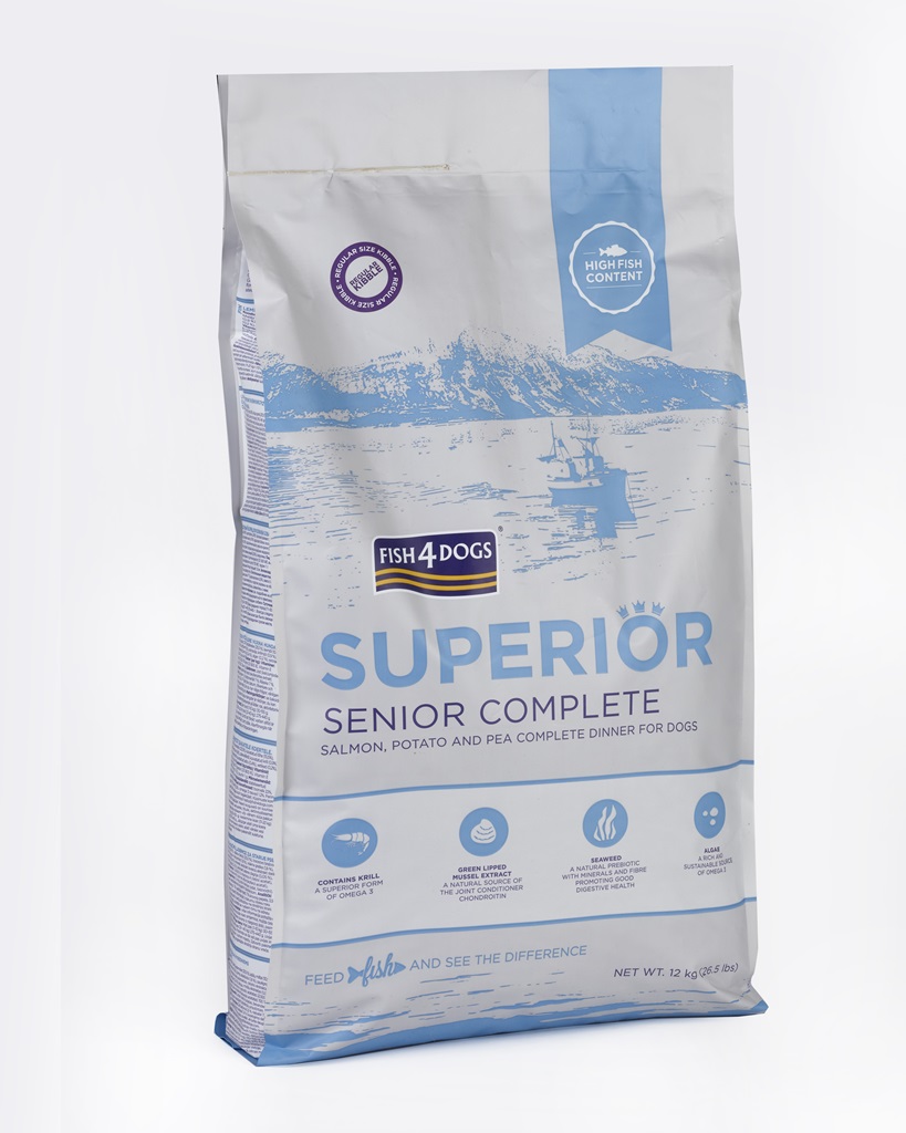E-shop FISH4DOGS Granule veľké pre starších psov Superior losos so zemiakmi 12 kg