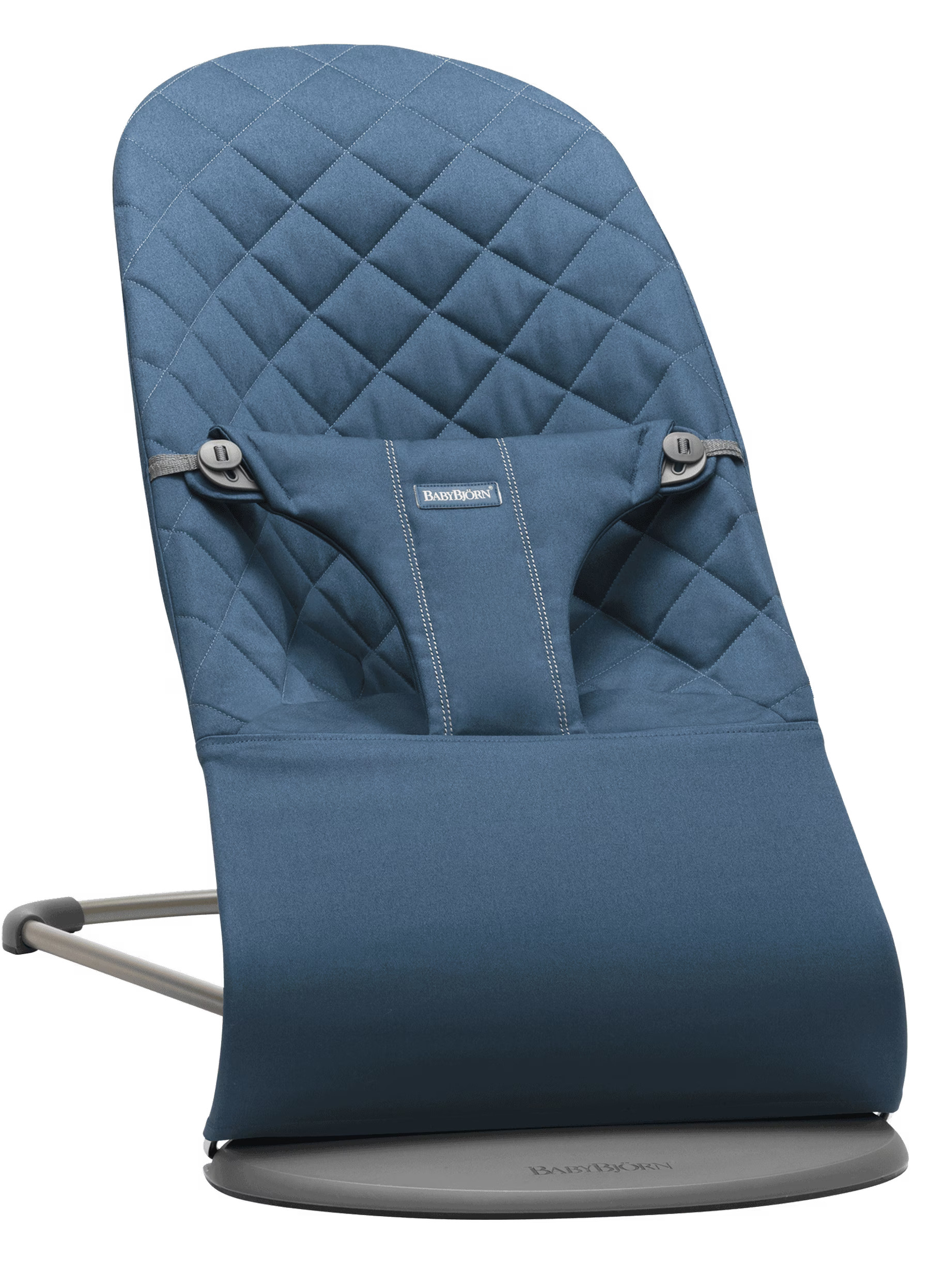 Babybjorn Lehátko Bouncer Bliss Sand Grey Woven midnight blue