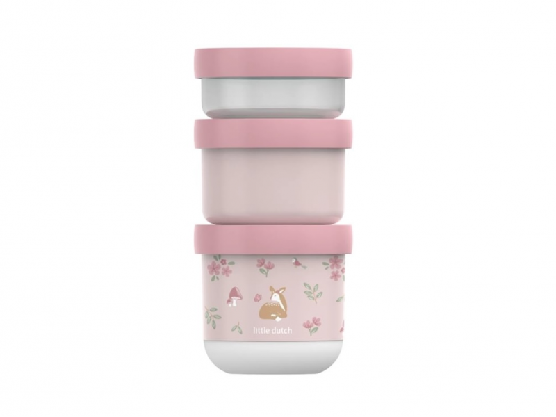 E-shop Little Dutch Tégliky na desiatu stohovacie 3 ks Fairy Garden