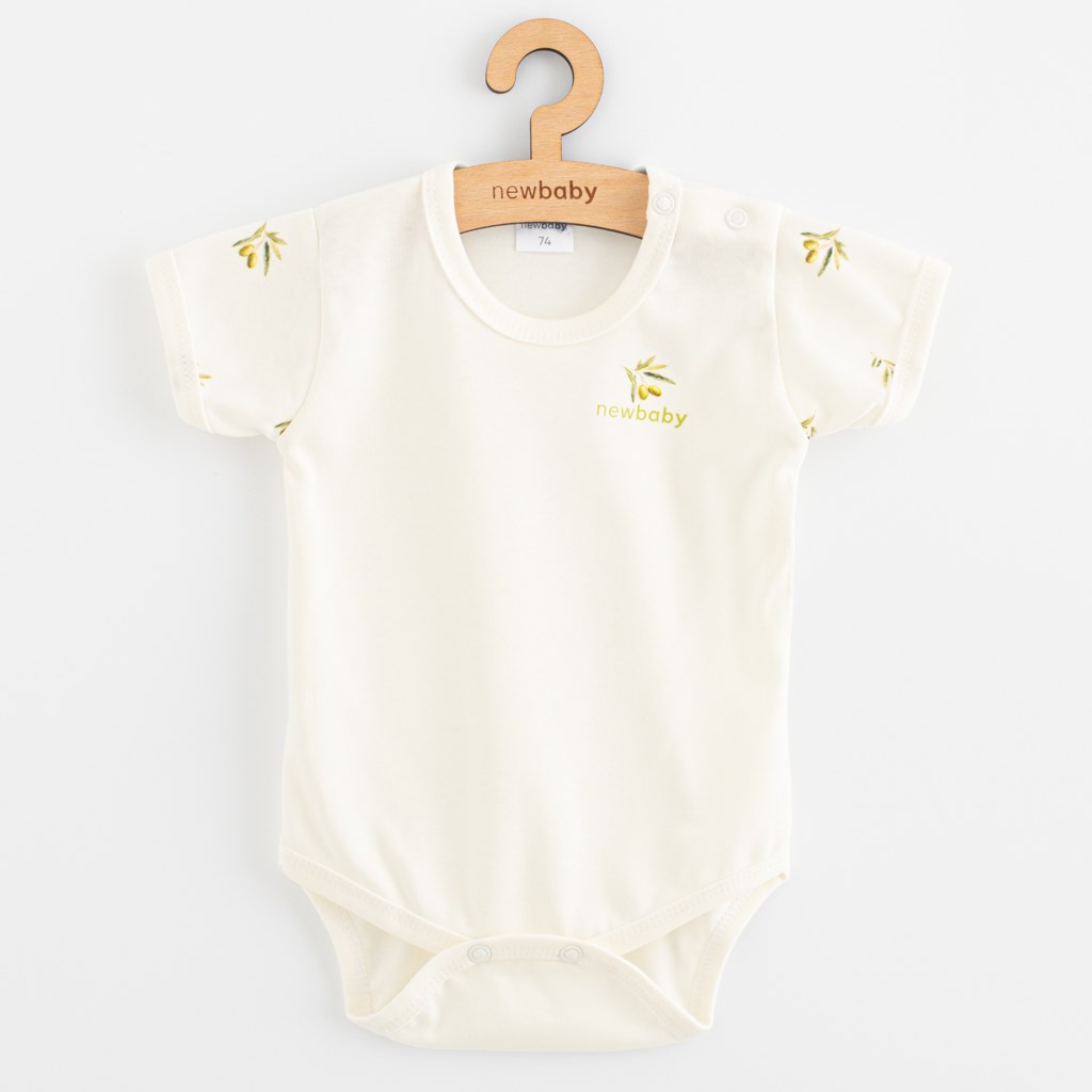 E-shop Dojčenské body s krátkym rukávom z organickej bavlny New Baby Olivy, 74 (6-9m) - 58212