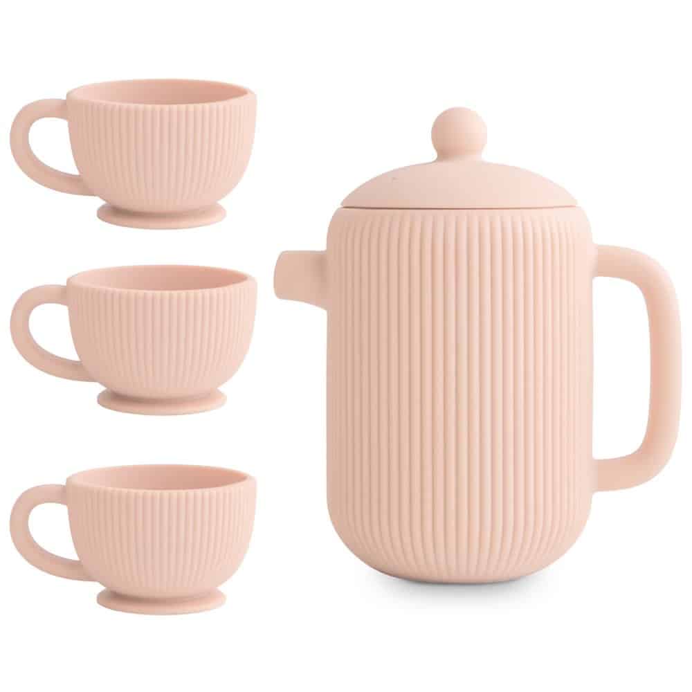 SILIKÓNOVÁ ČAJOVÁ SÚPRAVA MUSHIE - BLUSH