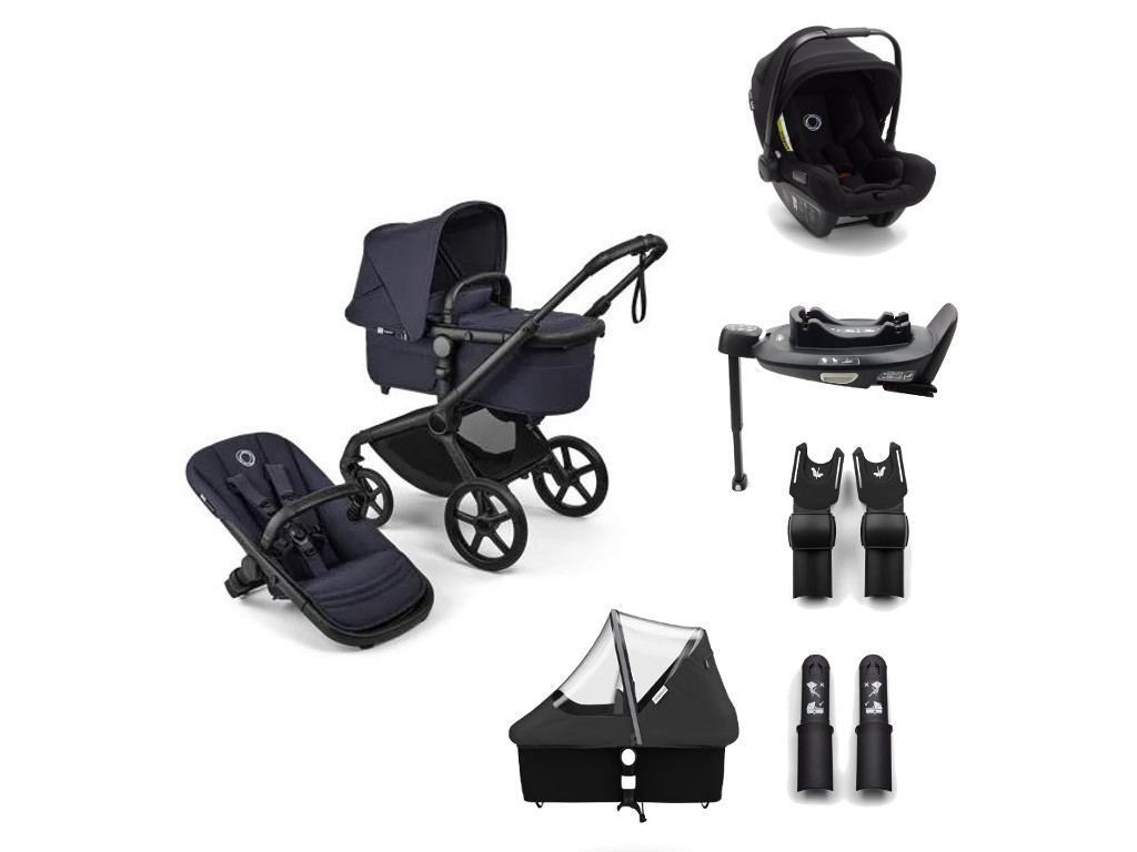 E-shop Bugaboo výhodný set 6v1 Fox 5 RENEW Complete, Black/Deep Indigo