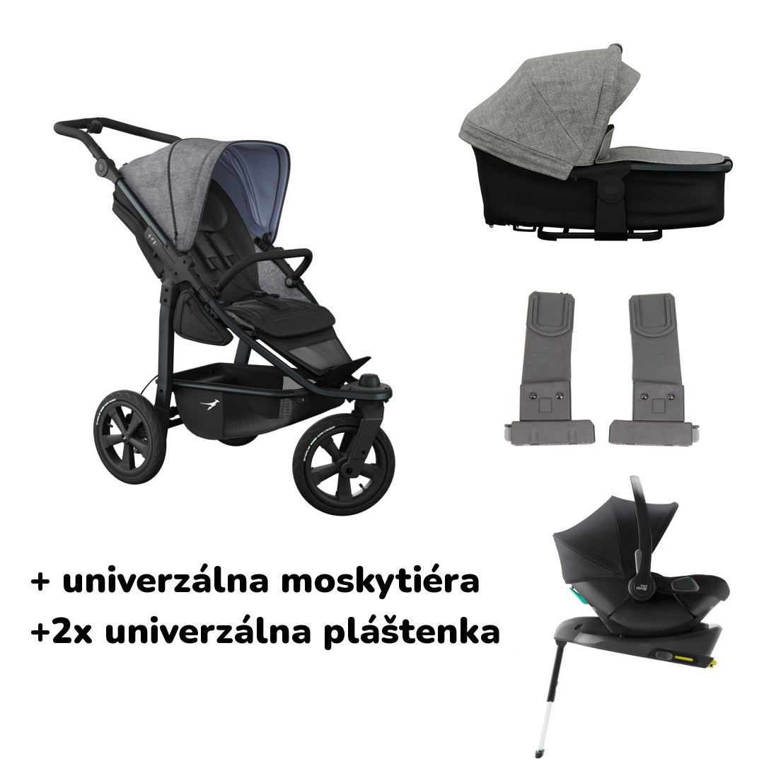 E-shop TFK výhodný set Mono3 Air wheel s Baby Safe Core + základňa, Premium Grey
