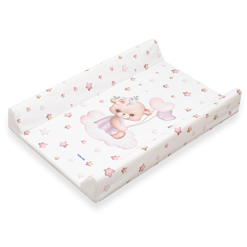 E-shop Prebaľovacia podložka Baby Mix Medvedík 47x70cm ružová - 58441