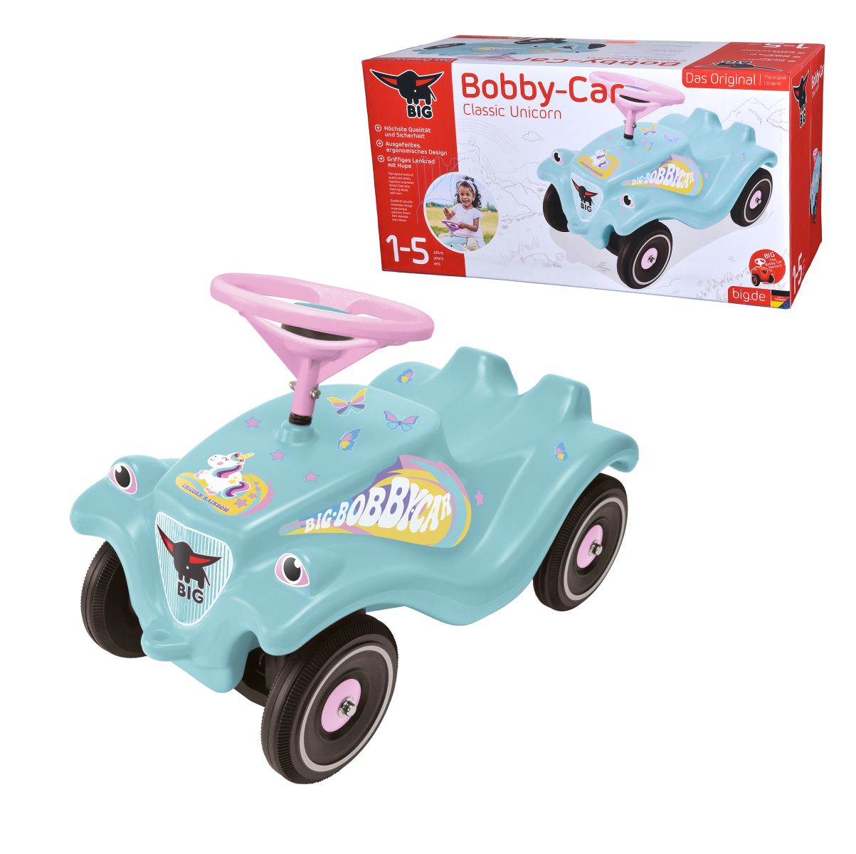 E-shop Auto odrážadlo BIG BOBBY CAR CLASSIC Jednorožec