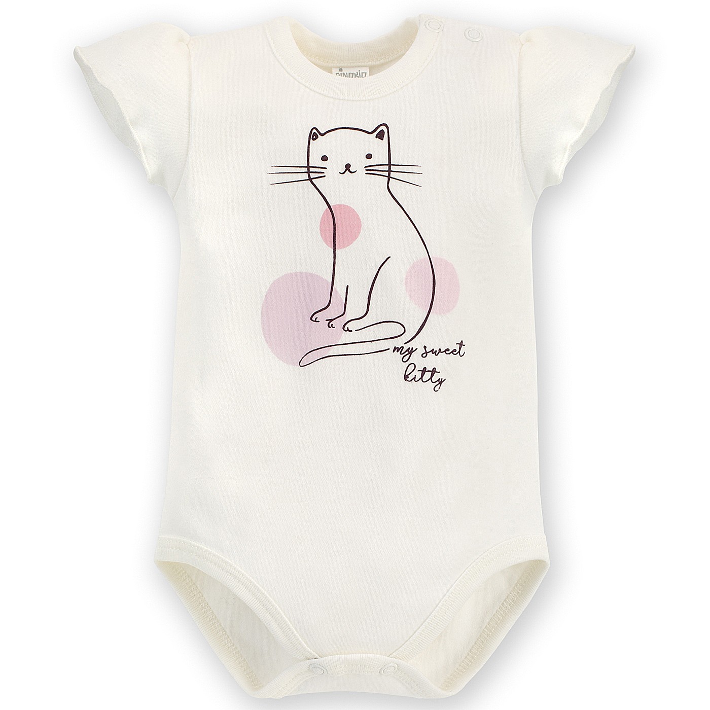 E-shop PINOKIO Body krátky rukáv Cat Sweet cherry veľ. 62