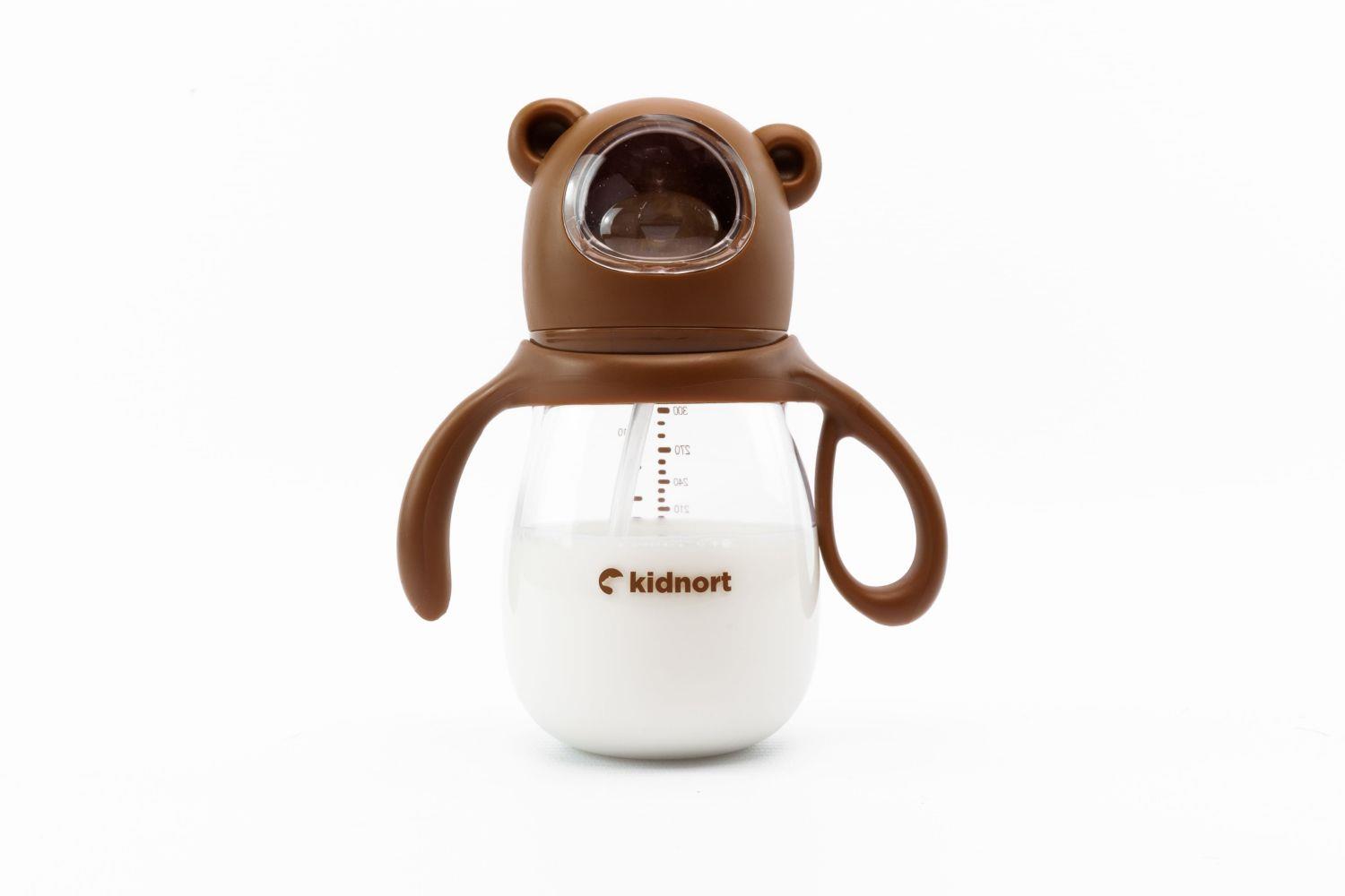 E-shop Kidnort Dojčenská fľaša Jordbaer 300ml 6m+ hnedá