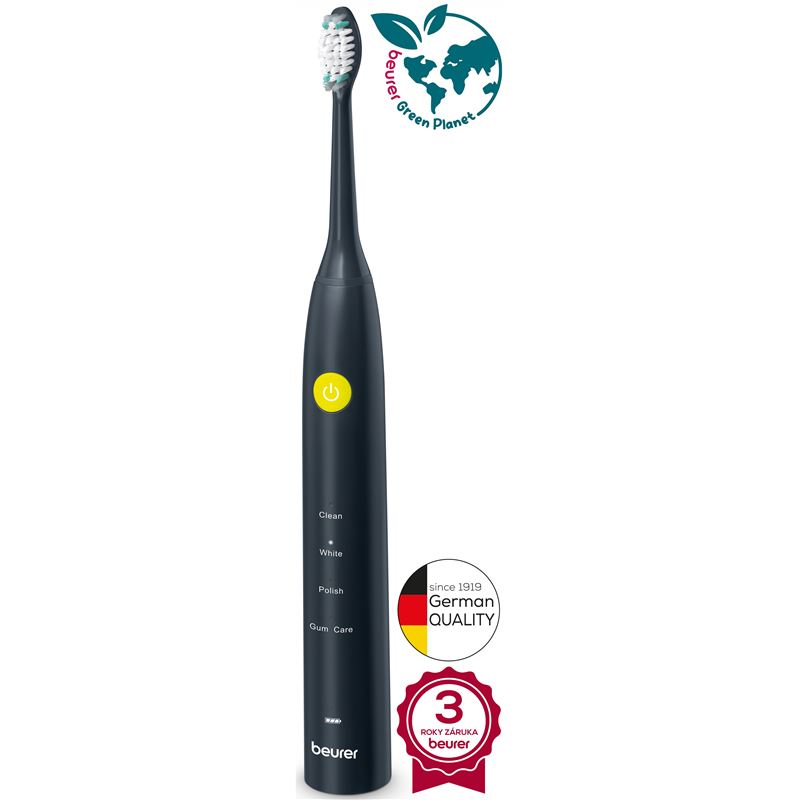 E-shop Sonická zubná kefka BEURER SC 30 Jet Black Green Planet