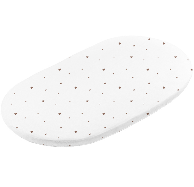 E-shop LevinFelin levin felin detská plachta smart bed midi zo 100% bavlny farba:mocha srdiečka