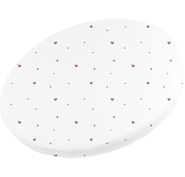 E-shop LevinFelin levin felin detská plachta smart bed mini zo 100 % bavlny farba:mocha srdiečka