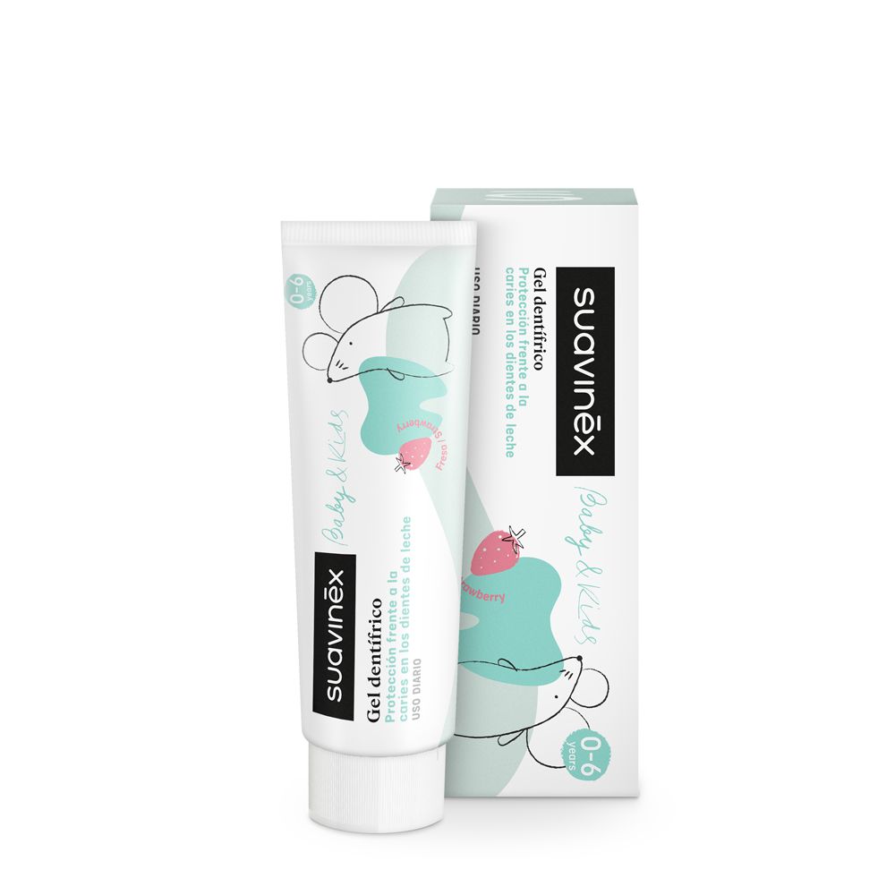 E-shop SUAVINEX | Detská zubná pasta BABY/KIDS s jahodovou príchuťou - 50 ml