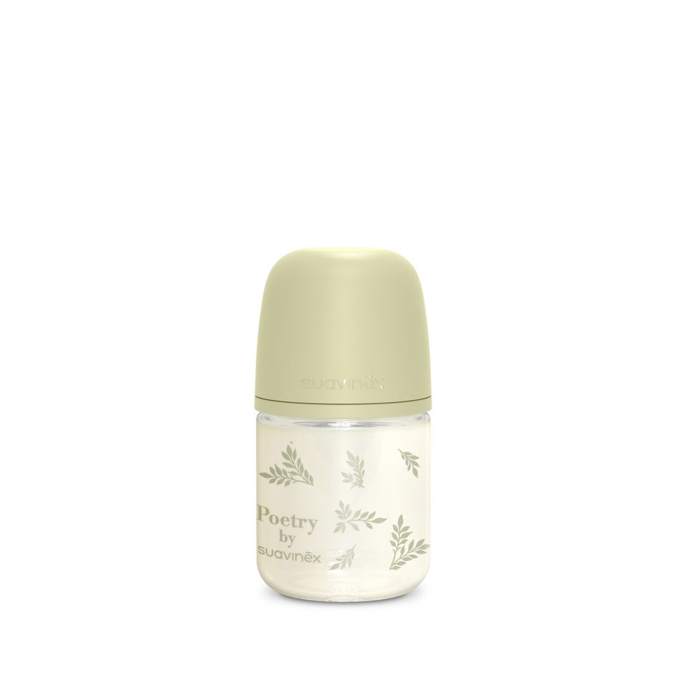 E-shop SUAVINEX | Fľaša sklo POETRY 120 ml fyziologická SX PRO +0 SF - zelená