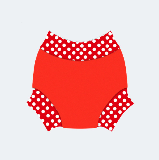 E-shop Swim nappy Neoprénové plavky Červené s bodkami M