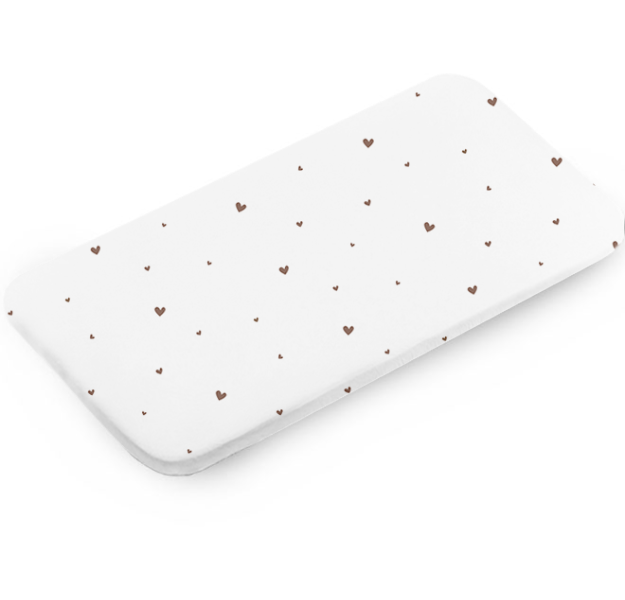 E-shop LevinFelin levin felin detská plachta 140×70 cm zo 100% bavlny farba:mocha srdiečka