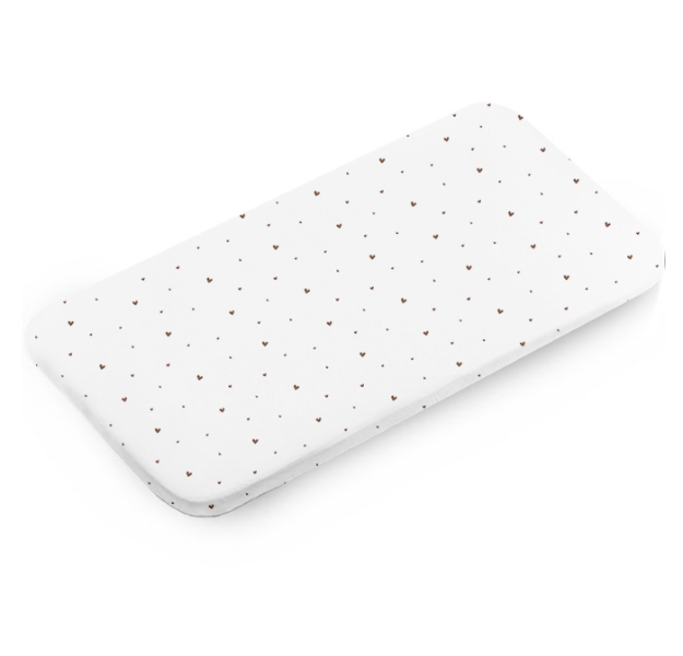 E-shop LevinFelin levin felin Detská plachta 200 × 90 cm zo 100 % bavlny farba:mocha srdiečka