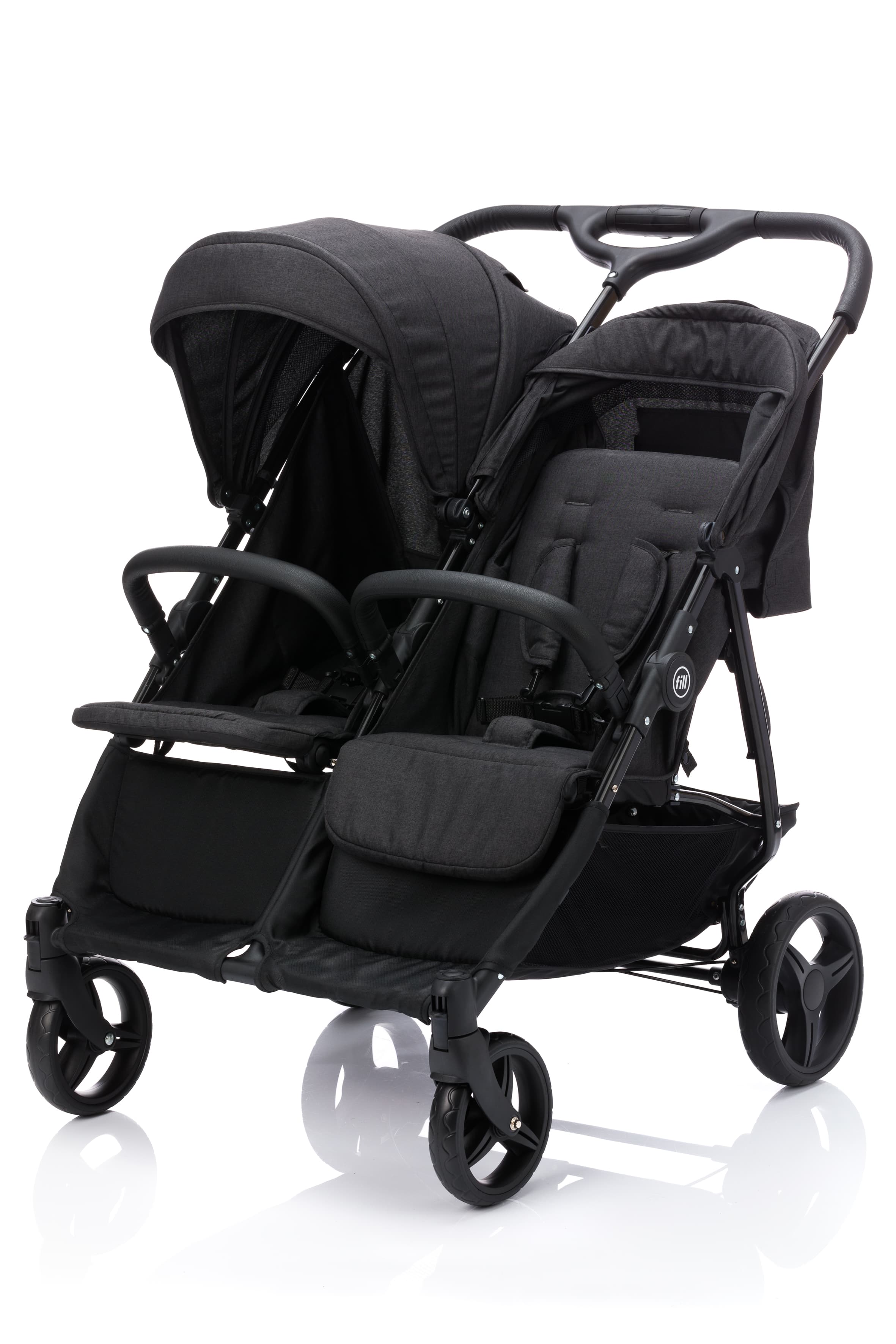 E-shop Fillikid Fillikíd Kočík pre dvojčatá Duo black melange