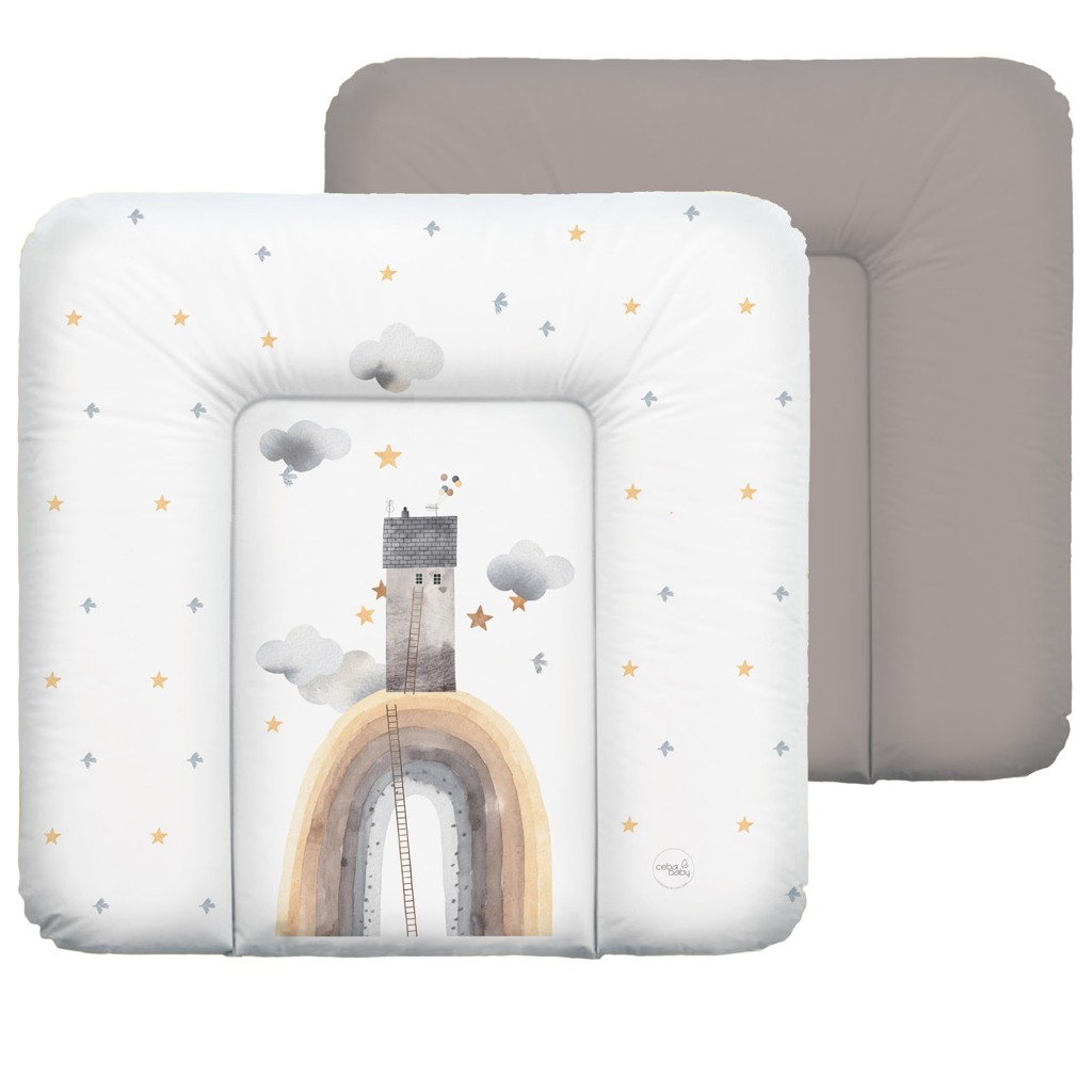 E-shop CEBA BABY Podložka prebaľovacia mäkká stredná (75x72) Basic Rainbow Home
