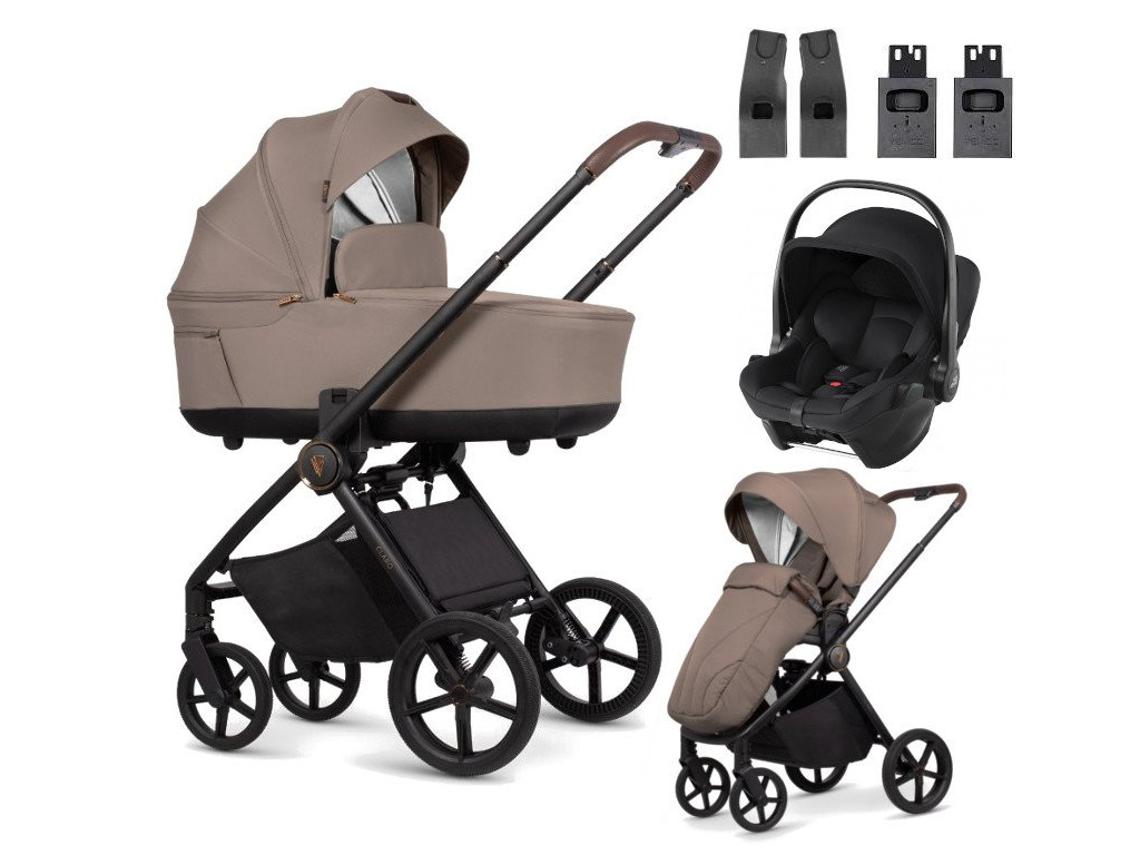 Venicci kočík CLARO 4v1 s Baby Safe Core, Almond + adaptéry